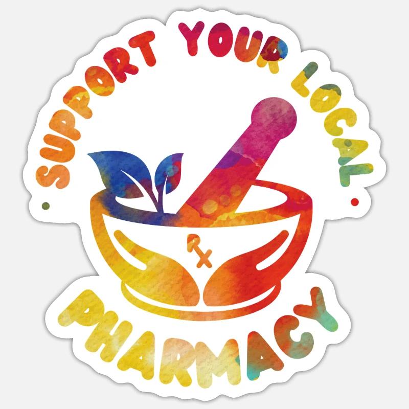 Pharmacy Tech Technician - Sticker Größe S (10 x 10 cm) - Mattweiß