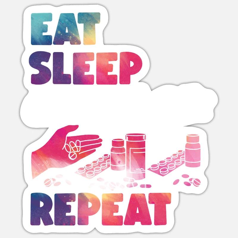 Technicien en pharmacie - Sticker taille S (10 x 10 cm) - blanc mat