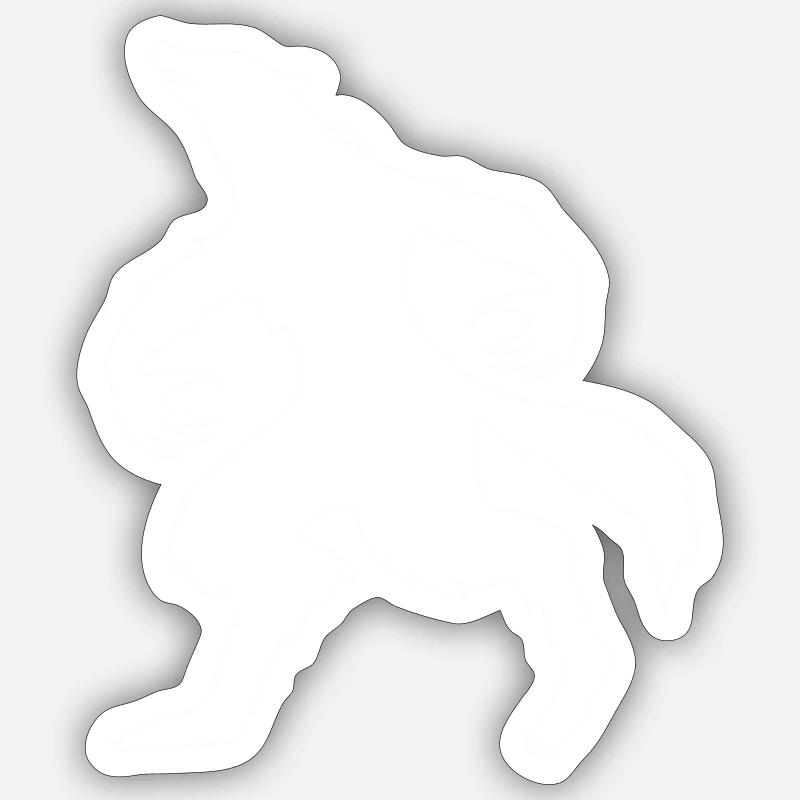werwolf - Sticker Größe S (10 x 10 cm) - Mattweiß