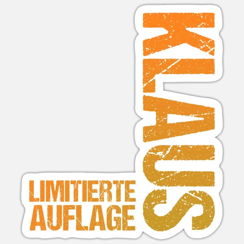 Klaus - Sticker Größe S (10 x 10 cm) - Mattweiß