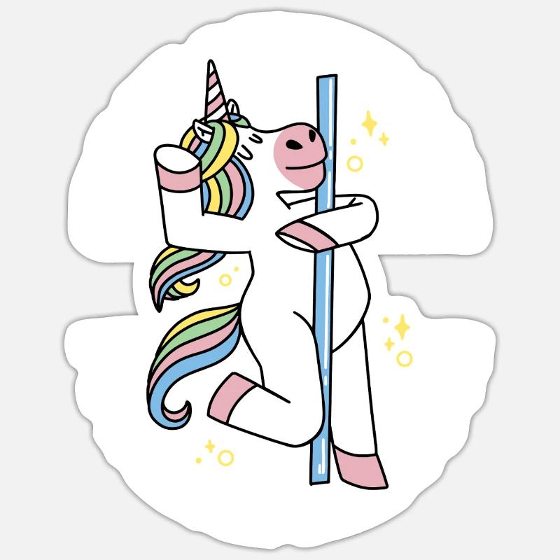 Pole Dancing Poledancing Poledancer - Sticker Größe S (10 x 10 cm) - Mattweiß