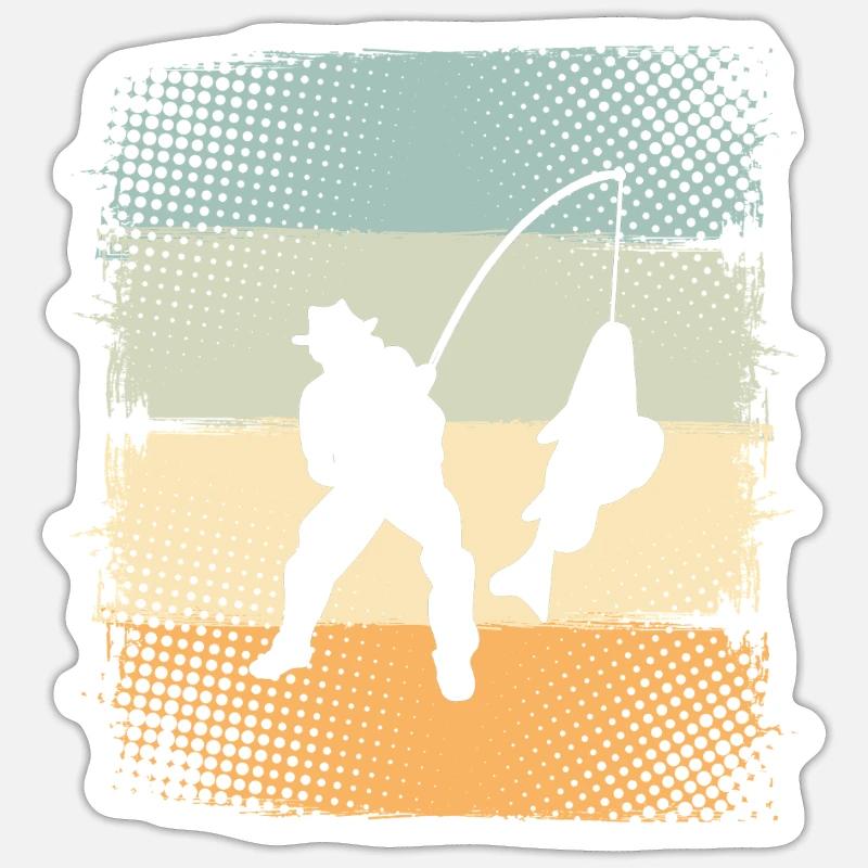 Angling - Sticker size S (10 x 10 cm) - white matte