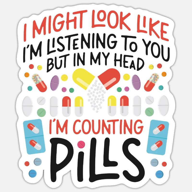 Pharmacy Tech Technician - Sticker size S (10 x 10 cm) - white matte