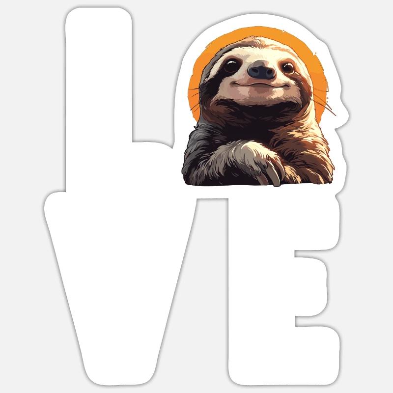 Sloths Sloth - Sticker size S (10 x 10 cm) - white matte