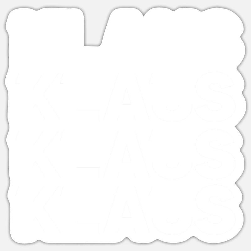 Klaus - Sticker Größe S (10 x 10 cm) - Mattweiß