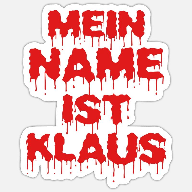 Klaus - Sticker size S (10 x 10 cm) - white matte