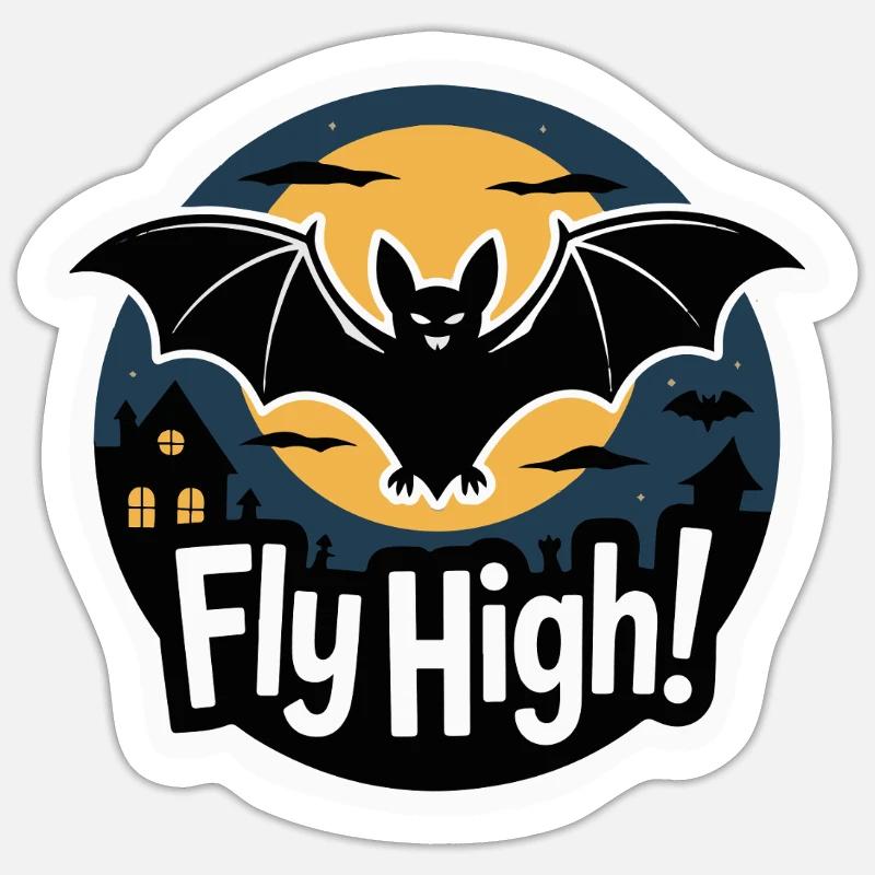 BATS FLY HIGH Sticker size S (10 x 10 cm)