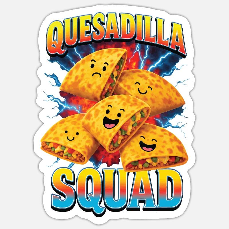 Quesadilla - Sticker size S (10 x 10 cm) - white matte