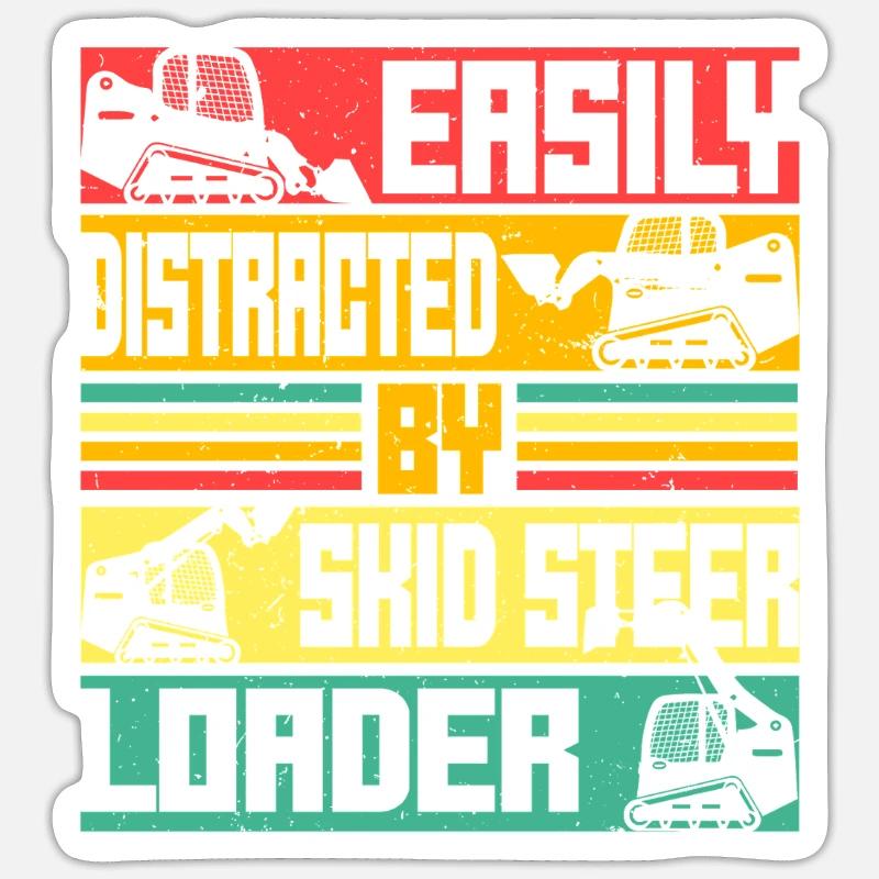 Opérateur de chargeuse compacte Chargeuse compacte Sticker taille S (10 x 10 cm)