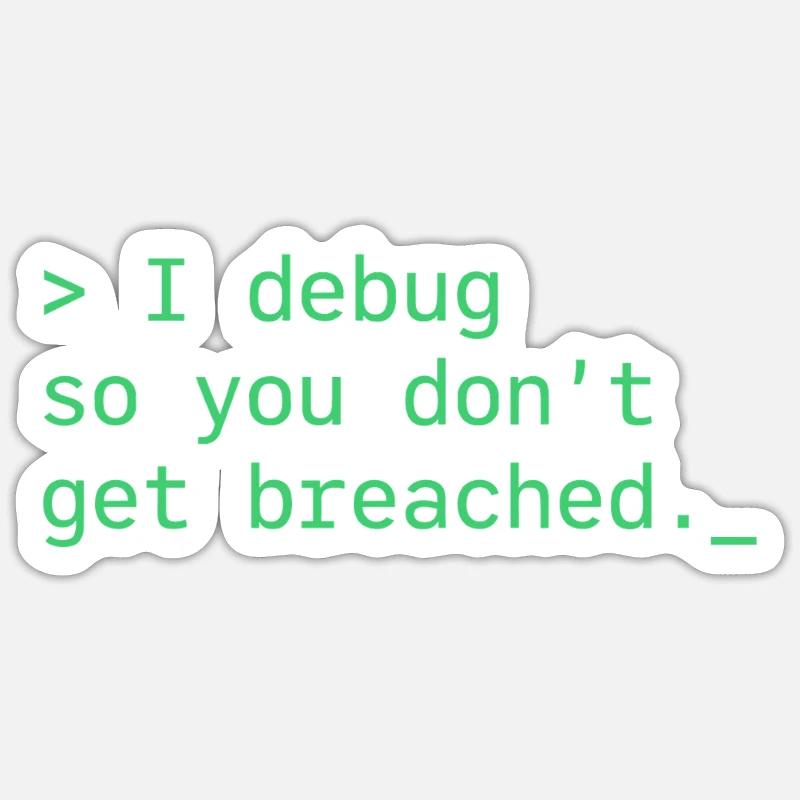 Cybersecurity Info Sec White Hat Hacker Ethical Sticker Größe S (10 x 10 cm)