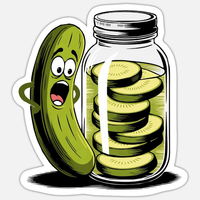 Concombre Concombre Pot Sticker taille S (10 x 10 cm)