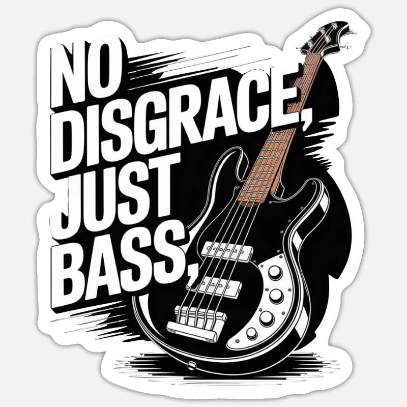 Pas de honte, juste de la basse - Sticker taille S (10 x 10 cm) - blanc mat