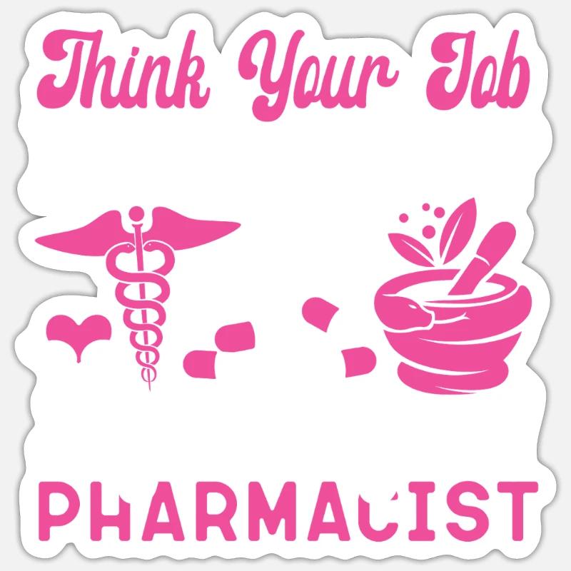 Pharmacy Tech Technician - Sticker Größe S (10 x 10 cm) - Mattweiß