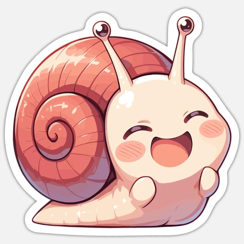Snails Snail - Sticker size S (10 x 10 cm) - white matte