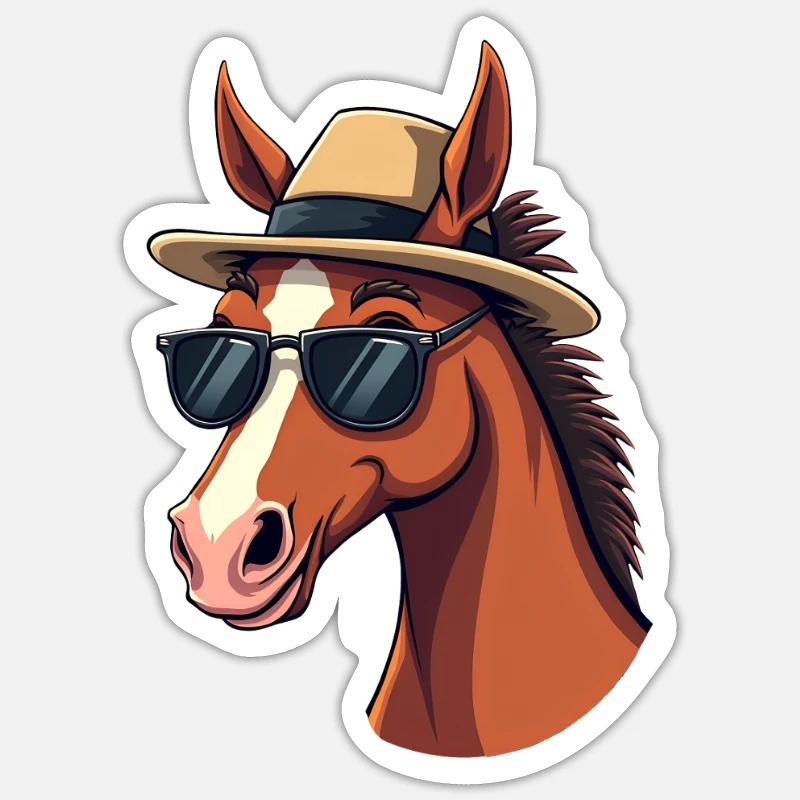 Courses de chevaux Derby Jour drôle de cheval de course Derby Sticker taille S (10 x 10 cm)