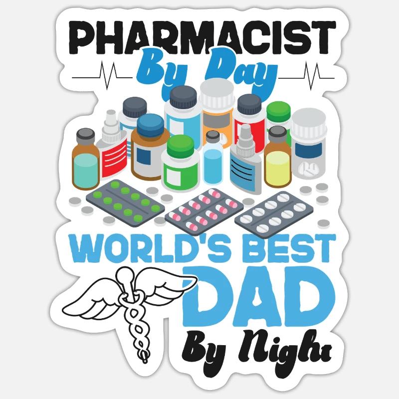 Pharmacy Tech Technician - Sticker size S (10 x 10 cm) - white matte