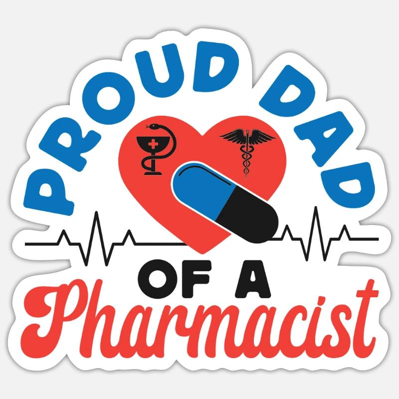 Pharmacy Tech Technician - Sticker size S (10 x 10 cm) - white matte