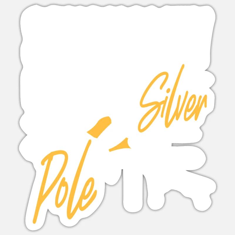 Pole Dancing Poledancing - Sticker Größe S (10 x 10 cm) - Mattweiß