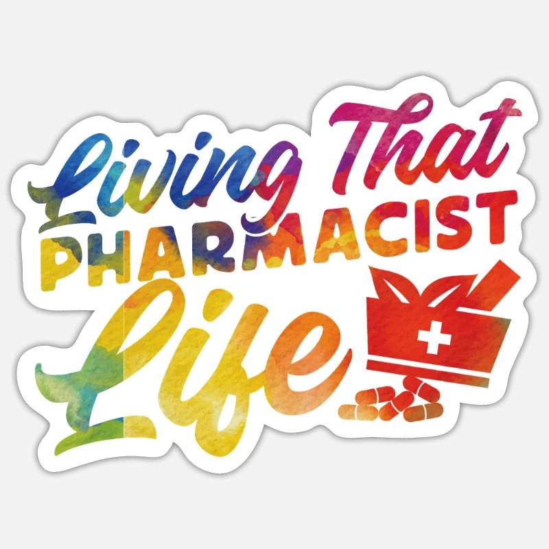 Pharmacy Tech Technician - Sticker Größe S (10 x 10 cm) - Mattweiß