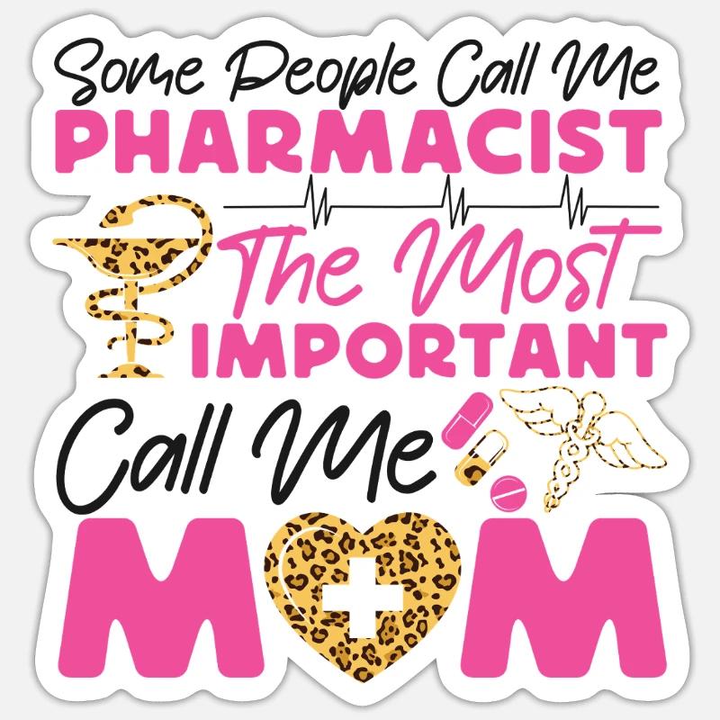 Pharmacy Tech Technician - Sticker size S (10 x 10 cm) - white matte