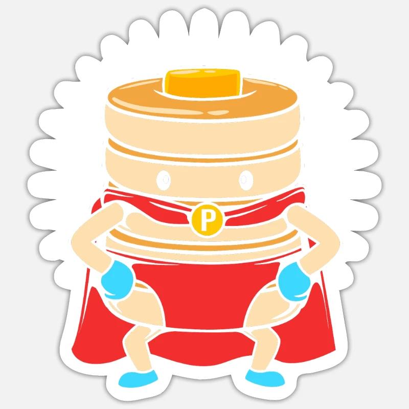 Pancake - Sticker size S (10 x 10 cm) - white matte
