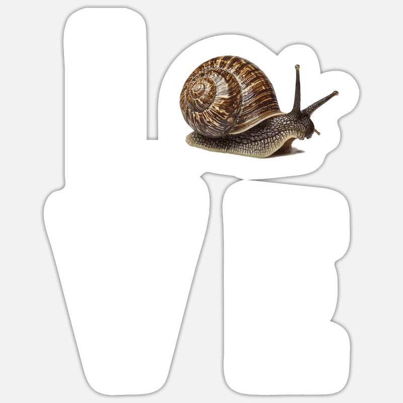 Escargots Escargot - Sticker taille S (10 x 10 cm) - blanc mat