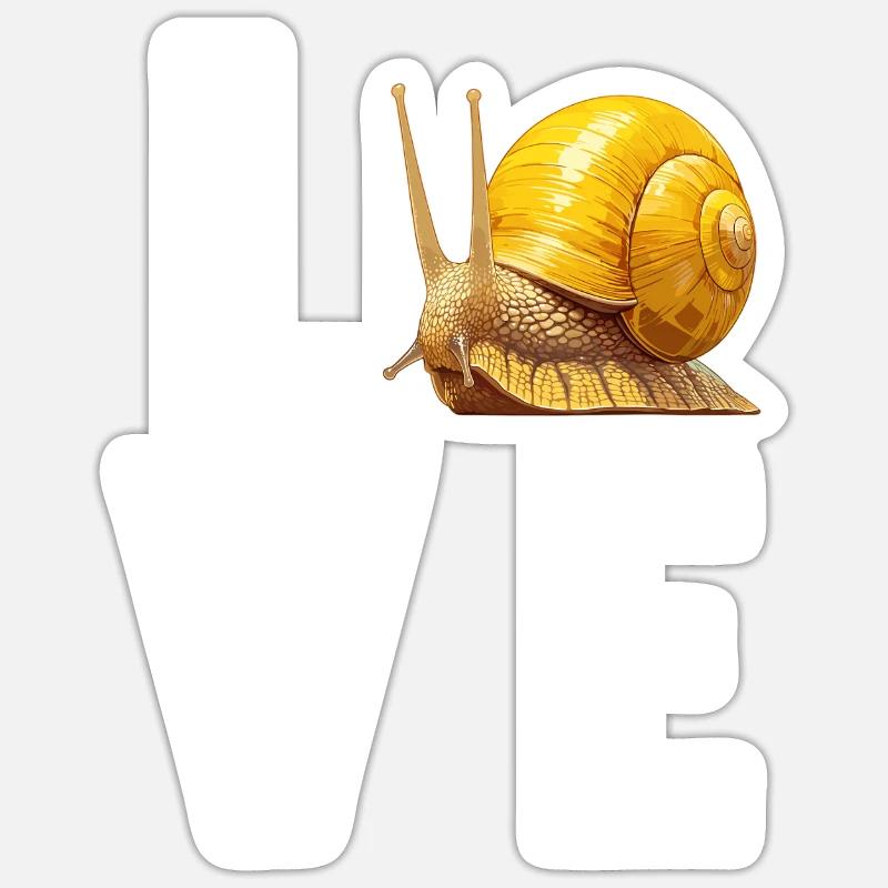 Snails Snail - Sticker size S (10 x 10 cm) - white matte