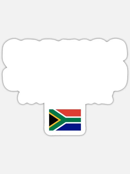 Springs Südafrika - Sticker Größe S (10 x 10 cm) - Mattweiß