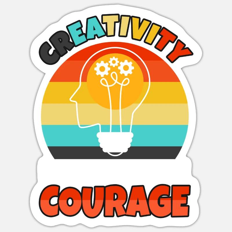 Creativity Takes Courage - Sticker size S (10 x 10 cm) - white matte