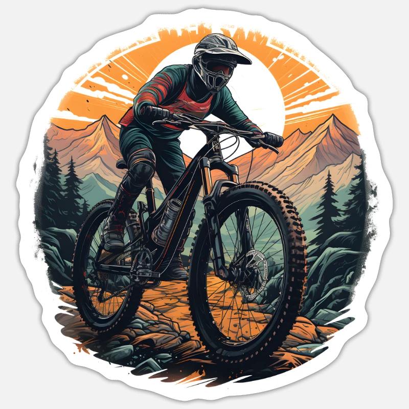 Vtt - Sticker taille S (10 x 10 cm) - blanc mat