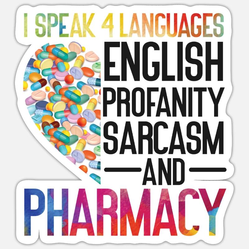 Pharmacy Tech Technician - Sticker Größe S (10 x 10 cm) - Mattweiß