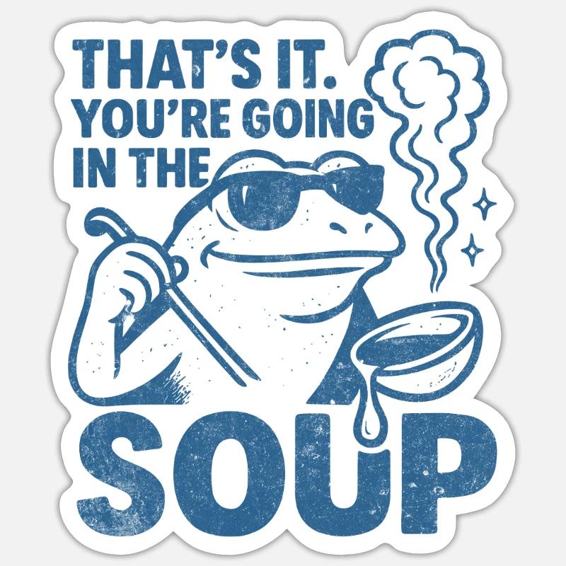 Funny Frog Meme - Sticker size S (10 x 10 cm) - white matte