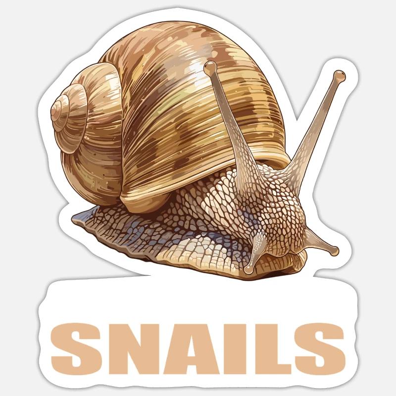 Snails Snail - Sticker size S (10 x 10 cm) - white matte