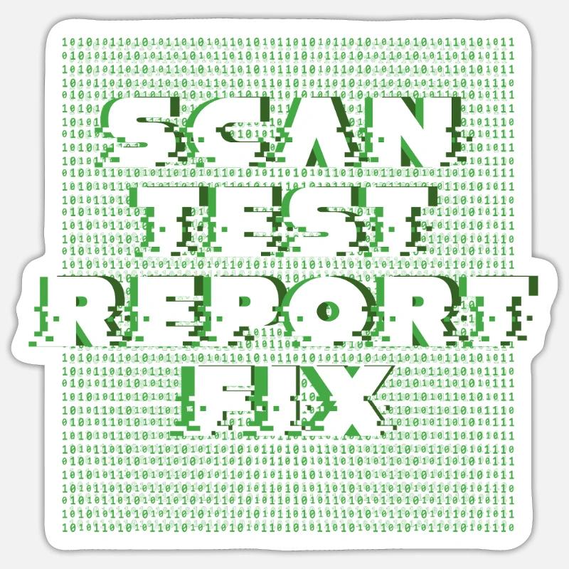 Pentest Pentester Scan Test Report Fix Sticker size S (10 x 10 cm)