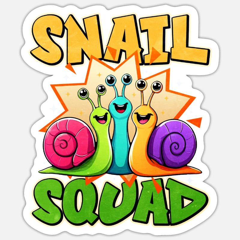 Snail - Sticker size S (10 x 10 cm) - white matte
