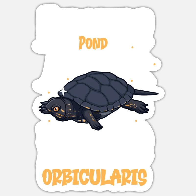 European pond turtle Sticker size S (10 x 10 cm)