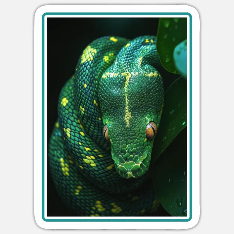 Serpents Serpent - Sticker taille S (10 x 10 cm) - blanc mat