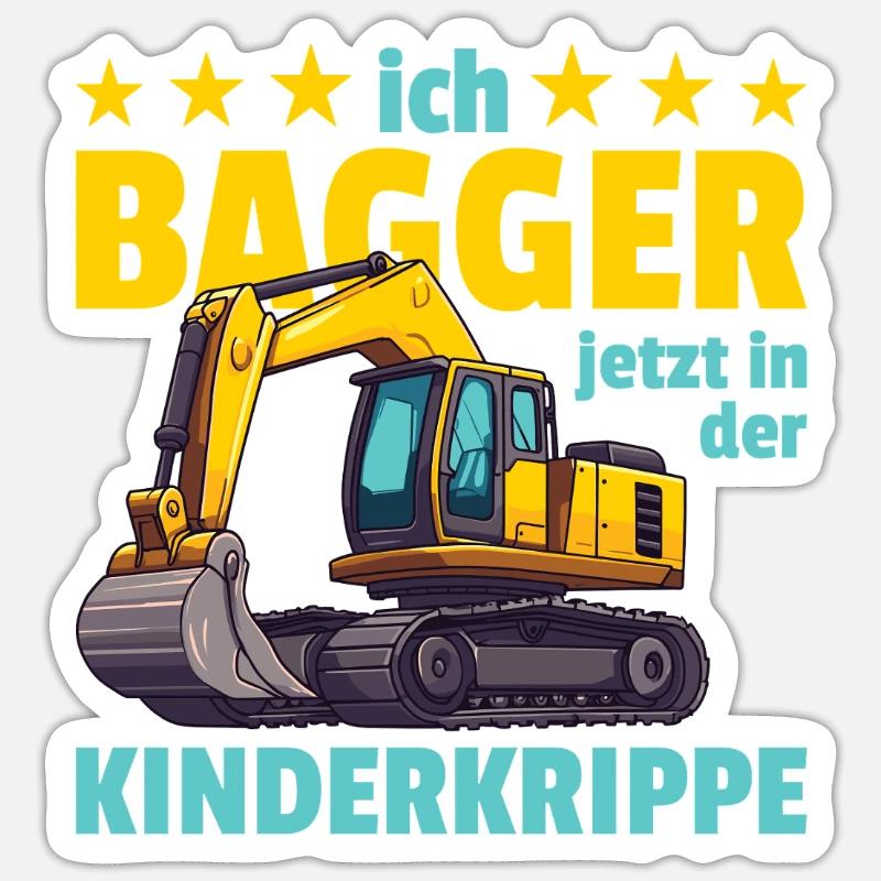 ich bin ein Kinderkrippekind Kinderkrippe Einhorn Sticker Größe S (10 x 10 cm)