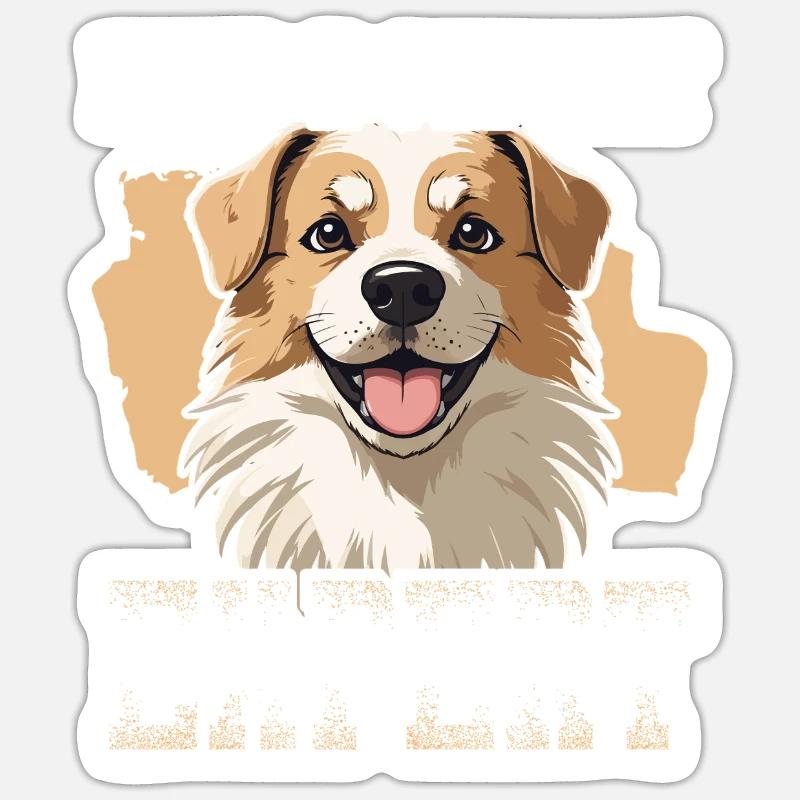 Alabai Chien Bark-N-Protect Expert - Sticker taille S (10 x 10 cm) - blanc mat