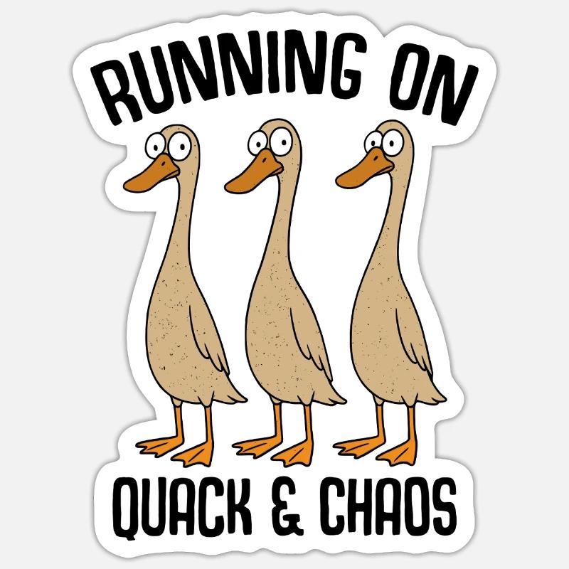 Canard maman canard papa canard élevage canard élevage canards race - Sticker taille S (10 x 10 cm) - blanc mat