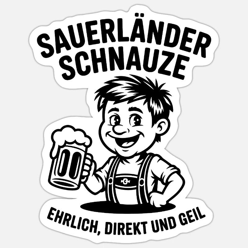 Sauerländer museau honnête, direct et corné Sticker taille S (10 x 10 cm)