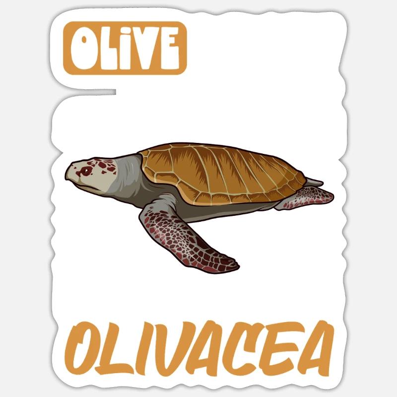 Pacific Ridley Turtle Sticker size S (10 x 10 cm)