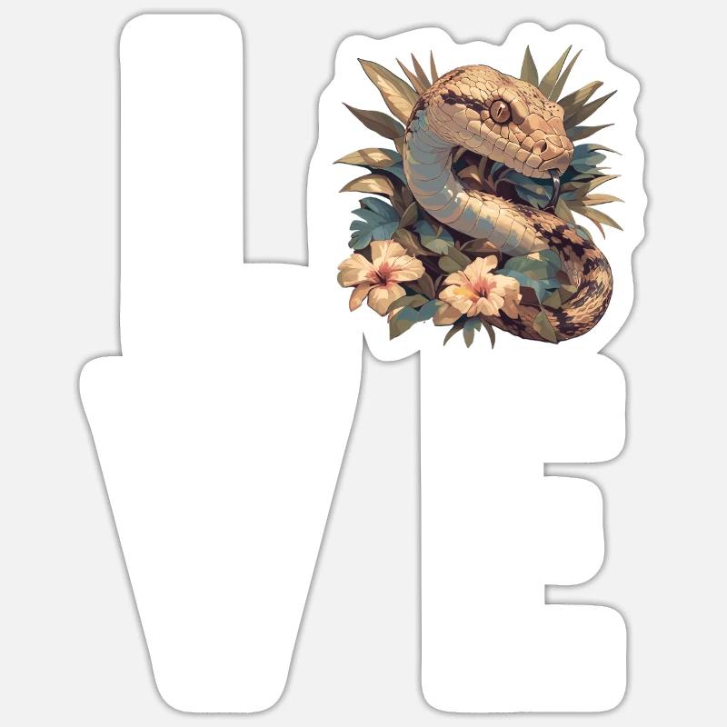 Snakes Snake - Sticker size S (10 x 10 cm) - white matte