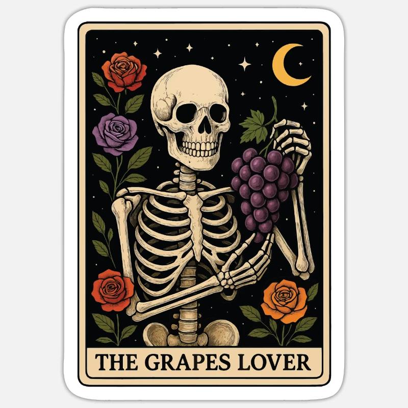 Grape Tarot Sticker size S (10 x 10 cm)