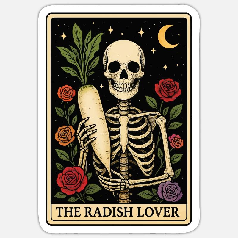 Radieschen Tarot Sticker Größe S (10 x 10 cm)
