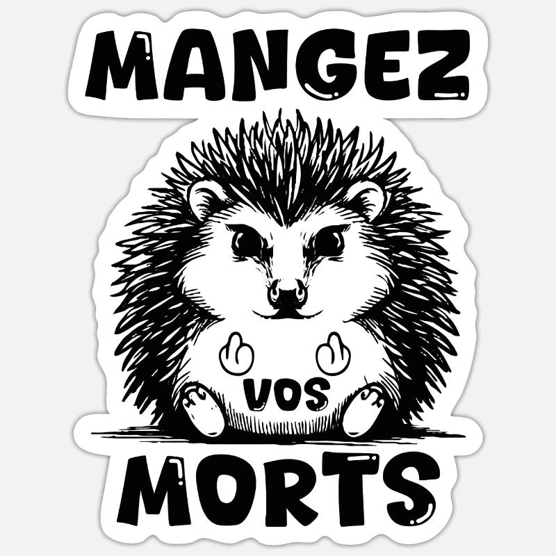 Hérisson Sticker taille S (10 x 10 cm)