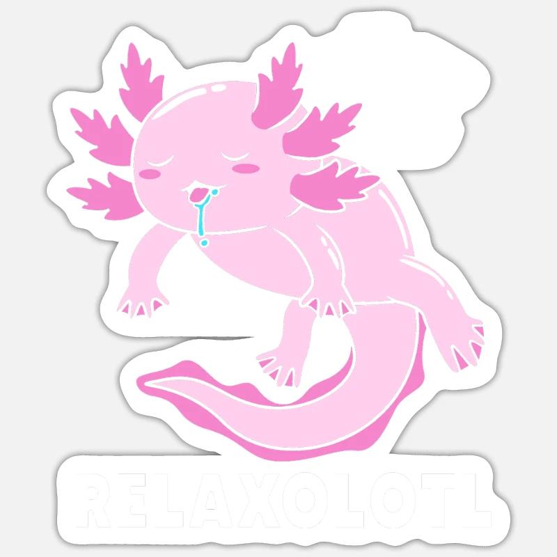Axolotl - Sticker Größe S (10 x 10 cm) - Mattweiß