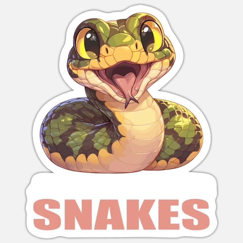Serpents Serpent - Sticker taille S (10 x 10 cm) - blanc mat