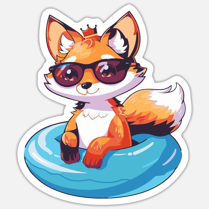 Fuchs Comic Cool Sticker Größe S (10 x 10 cm)