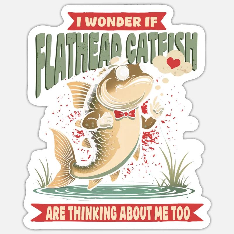 Flat-headed catfish Sticker size S (10 x 10 cm)